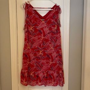 Tommy Hilfiger Red Floral Sleeveless Dress